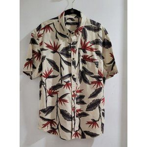 Men's Size Lg 100% Cotton, Short Sleeve, Hawaiian Tropical Shirt by 19 NINETY-ON